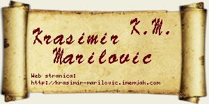 Krasimir Marilović vizit kartica
